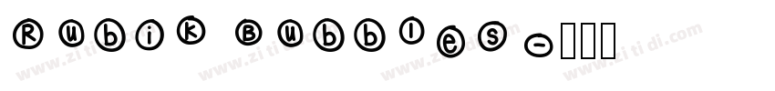 Rubik Bubbles字体转换
